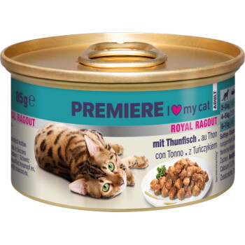 Offizielles Produktfoto: PREMIERE Royal Ragout Nassfutter Katze Adult Thunfisch