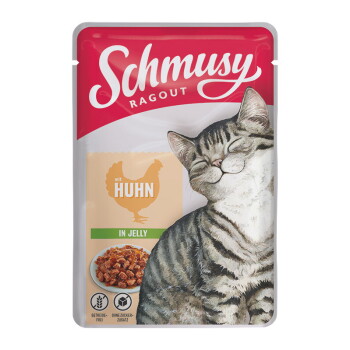 Offizielles Produktfoto: Schmusy Ragout Nassfutter Katze Adult in Gelee Huhn