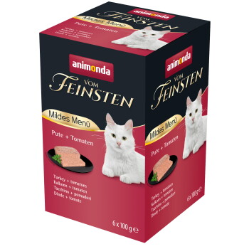 Offizielles Produktfoto: animonda Vom Feinsten Nassfutter Katze, Adult, Mildes Menü Pute und Tomaten