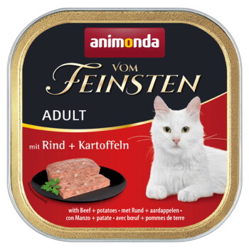 Offizielles Produktfoto: animonda Vom Feinsten Nassfutter Katze, Adult, Rind und Kartoffel