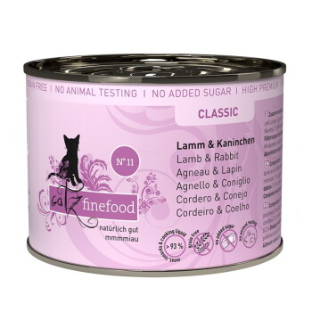 Offizielles Produktfoto: Catz finefood Nassfutter Katze Classic Adult No. 11 Lamm und Kaninchen