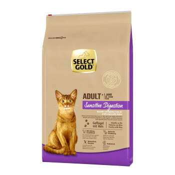 Offizielles Produktfoto: SELECT GOLD Sensitive Digestion Trockenfutter Katze Adult Geflügel und Reis
