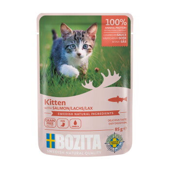 Offizielles Produktfoto: BOZITA Kitten Häppchen Lachs