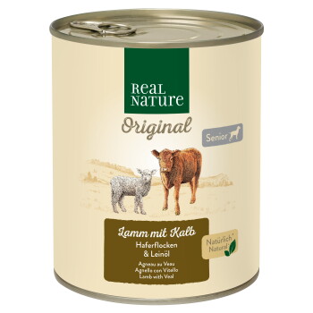 Offizielles Produktfoto: REAL NATURE Nassfutter Hund, Senior, Lamm und Kalb