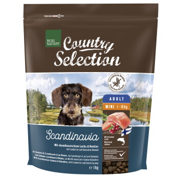 Offizielles Produktfoto: REAL NATURE Country Selection Trockenfutter Hund, Adult, Mini, Scandinavia