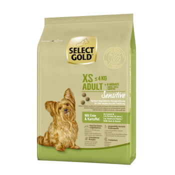 Offizielles Produktfoto: SELECT GOLD Sensitive XS Adult Ente und Kartoffel