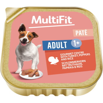 Offizielles Produktfoto: MultiFit Nassfutter Hund Pastete mit Truthahn und Paprika