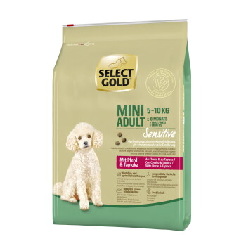 Offizielles Produktfoto: SELECT GOLD Sensitive Trockenfutter Hund Mini Pferd mit Tapioka
