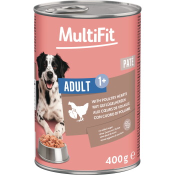 Offizielles Produktfoto: MultiFit Nassfutter Hund Pastete Geflügelherzen
