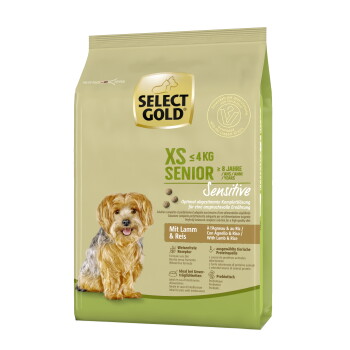 Offizielles Produktfoto: SELECT GOLD Sensitive XS Senior Lamm und Reis