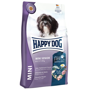 Offizielles Produktfoto: HAPPY DOG fit & vital Trockenfutter Hund Senior, Mini