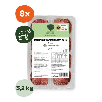 Offizielles Produktfoto: BARFER'S Würfel: Komplett-Mix Pferd