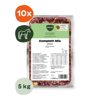 Offizielles Produktfoto: BARFER'S Komplett-Mix Pferd