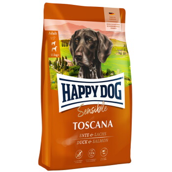 Offizielles Produktfoto: HAPPY DOG Sensible Trockenfutter Hund Adult, Toscana