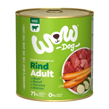 Offizielles Produktfoto: WOW Nassfutter Hund, Adult Rind mit Karotte