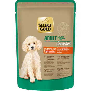Offizielles Produktfoto: SELECT GOLD Nassfutter Hund Sensitive Adult Truthahn mit Topinambur