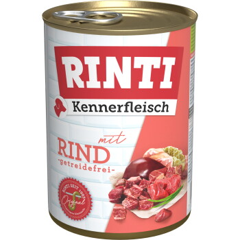 Offizielles Produktfoto: RINTI Kennerfleisch Nassfutter Hund, Adult, Dose, Rind