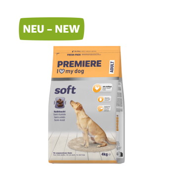 Offizielles Produktfoto: PREMIERE Soft Trockenfutter Hund Adult Geflügel