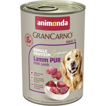 Offizielles Produktfoto: animonda GranCarno Single Protein Supreme Nassfutter Hund Adult, Lamm pur