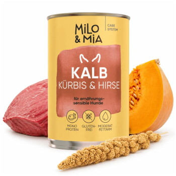 Offizielles Produktfoto: Milo & Mia Kalb, Kürbis & Hirse