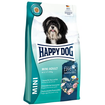 Offizielles Produktfoto: HAPPY DOG fit & vital Trockenfutter Hund Adult, Mini