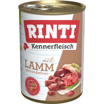 Offizielles Produktfoto: RINTI Kennerfleisch Nassfutter Hund, Adult, Dose, Lamm