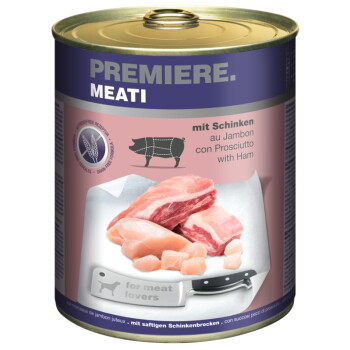 Offizielles Produktfoto: PREMIERE Meati Nassfutter Hund, Adult, Schinken