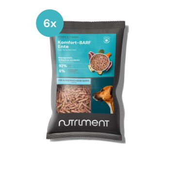 Offizielles Produktfoto: Nutriment Komfort-BARF Menü Ente, Chicorée & Spinat