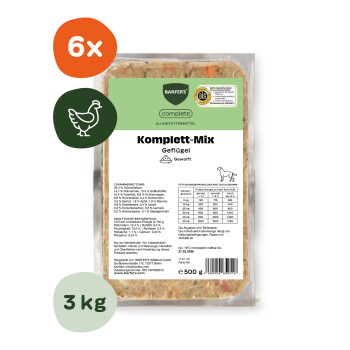 Offizielles Produktfoto: BARFER'S Komplett-Mix Geflügel