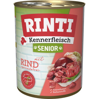 Offizielles Produktfoto: RINTI Kennerfleisch Nassfutter Hund, Senior, Dose Rind