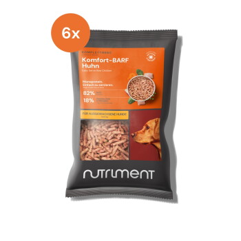 Offizielles Produktfoto: Nutriment Komfort-BARF Menü Huhn, Spinat & Erbsen