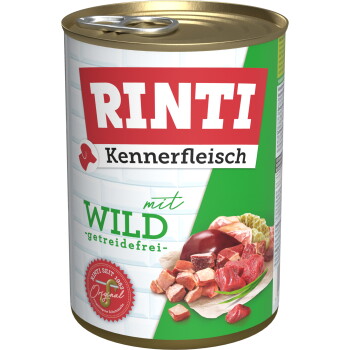 Offizielles Produktfoto: RINTI Kennerfleisch Nassfutter Hund, Adult, Dose, Wild