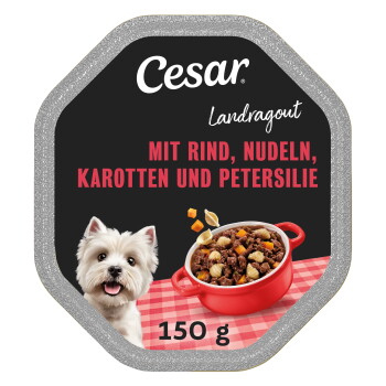 Offizielles Produktfoto: Cesar Landragout Rind, Pasta und Karotten