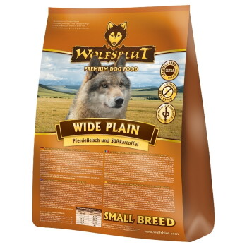 Offizielles Produktfoto: WOLFSBLUT Small Breed Wild Plain Pferdefleisch und Süßkartoffel