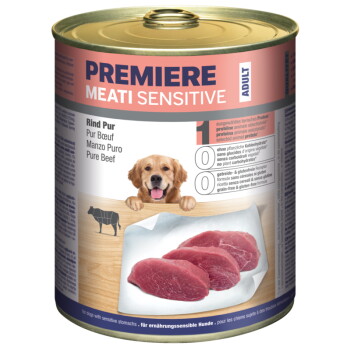 Offizielles Produktfoto: PREMIERE Meati Sensitive Pur Nassfutter Hund, Adult, Rind pur