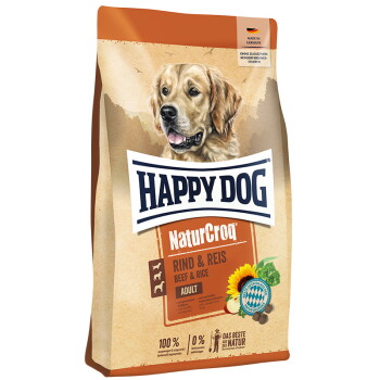 Offizielles Produktfoto: HAPPY DOG NaturCroq Trockenfutter Hund Adult, Rind & Reis