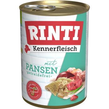 Offizielles Produktfoto: RINTI Kennerfleisch Nassfutter Hund, Adult, Dose, Pansen
