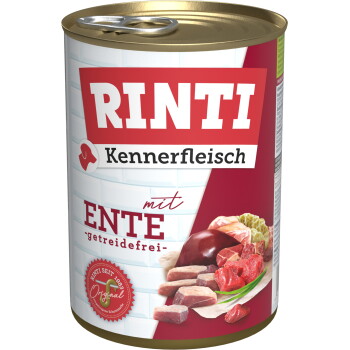 Offizielles Produktfoto: RINTI Kennerfleisch Nassfutter Hund, Adult, Dose, Ente