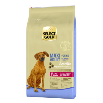Offizielles Produktfoto: SELECT GOLD Sensitive Trockenfutter Hund Adult Maxi Pferd und Tapioka