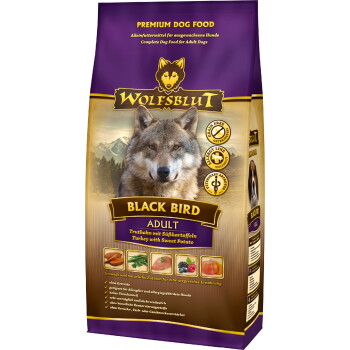 Offizielles Produktfoto: WOLFSBLUT Black Bird Truthahn mit Süßkartoffel