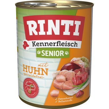 Offizielles Produktfoto: RINTI Kennerfleisch Nassfutter Hund, Senior, Dose Huhn