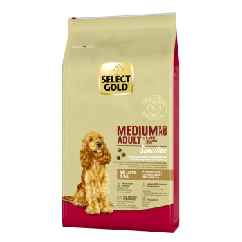 Offizielles Produktfoto: SELECT GOLD Sensitive Trockenfutter Hund Adult Medium Lamm und Reis