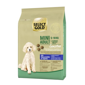 Offizielles Produktfoto: SELECT GOLD Sensitive Trockenfutter Hund Mini Wasserbüffel und Tapioka