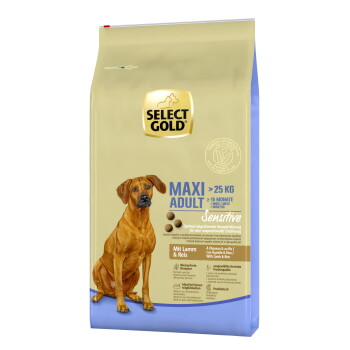 Offizielles Produktfoto: SELECT GOLD Sensitive Trockenfutter Hund Adult Maxi Lamm und Reis