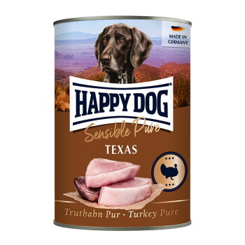Offizielles Produktfoto: HAPPY DOG Sensible Pure Nassfutter Hund Adult Truthahn