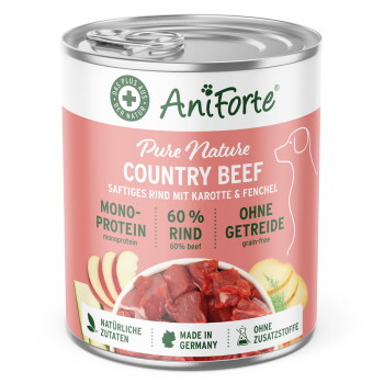 Offizielles Produktfoto: AniForte Nassfutter Rind mit Karotte