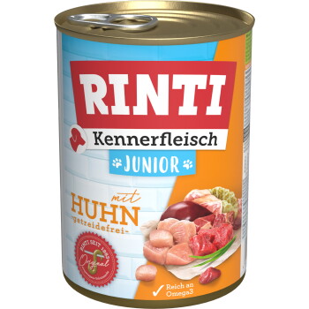 Offizielles Produktfoto: RINTI Kennerfleisch Nassfutter Hund Junior Dose Huhn