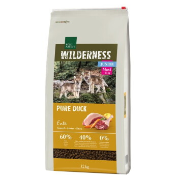 Offizielles Produktfoto: REAL NATURE WILDERNESS Trockenfutter Hund, Junior, Maxi, Pure Duck