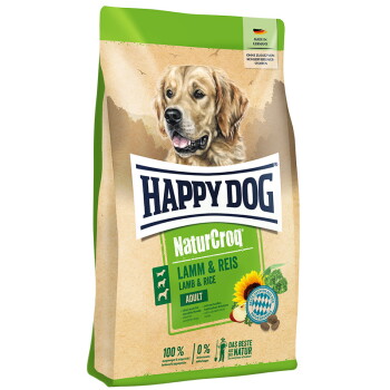 Offizielles Produktfoto: HAPPY DOG NaturCroq Trockenfutter Hund Adult, Lamm & Reis