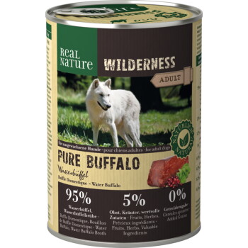 Offizielles Produktfoto: REAL NATURE WILDERNESS Nassfutter Hund, Adult, Pure Bufallo, Wasserbüffel